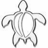 20 Turtle Outline Chrome Emblems
