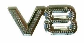 V8 Chrome Emblem