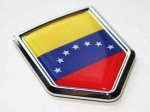 Venezuela Flag Decal Crest Chrome Emblem Sticker