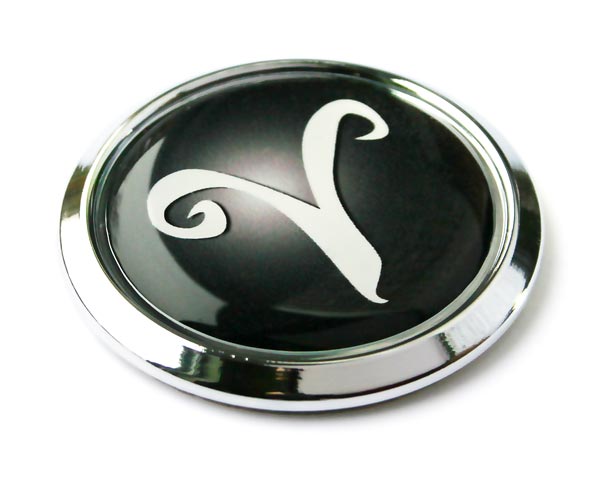 Zodiac Aries 3D Adhesive Chrome Auto Emblem