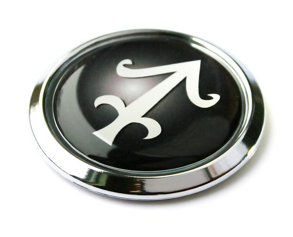 Zodiac Sagitarius 3D Adhesive Chrome Auto Emblem