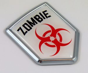 Zombie Crest 3D chrome automobile emblem