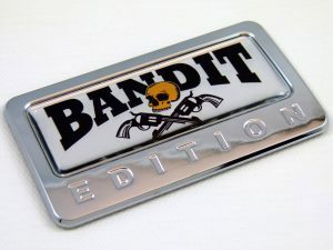 bandit edition chrome auto car badge