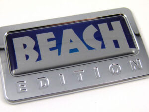 beach special edition adhesive chrome emblem