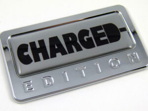 charged special edition adhesive chrome emblem