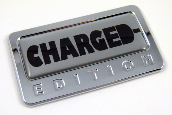 charged special edition adhesive chrome emblem