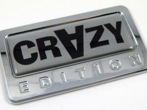 crazy special edition adhesive chrome emblem
