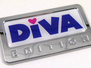 diva special edition adhesive chrome emblem