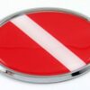 diver oval 3D adhesive chrome car emblem