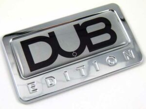 dub special edition adhesive chrome emblem