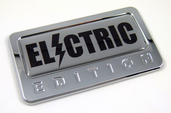 electric special edition adhesive chrome emblem