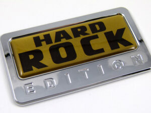 hard rock gold special edition adhesive chrome emblem