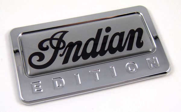 indian special edition adhesive chrome emblem