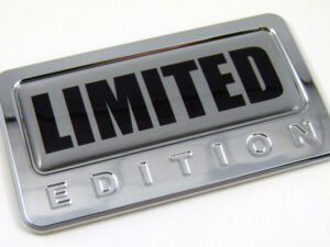 limited special edition adhesive chrome emblem