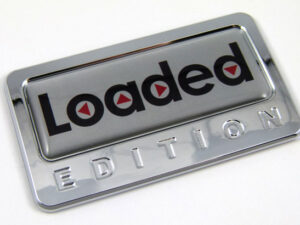 loaded special edition adhesive chrome emblem