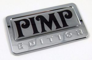 pimp special edition adhesive chrome emblem