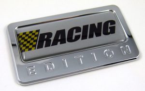 racing special edition adhesive chrome emblem