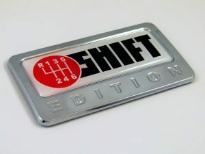 shift edition 3D chrome automobile emblem