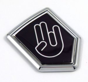 shocker crest 3D adhesive chrome car emblem