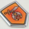 shriner shield 3D CREST Chrome Emblem