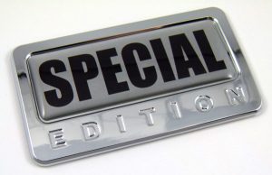 special special edition adhesive chrome emblem