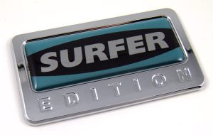 surfer special edition adhesive chrome emblem