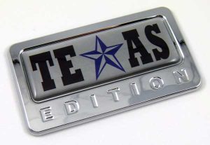 texas special edition adhesive chrome emblem