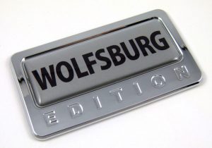 wolfsburg special edition adhesive chrome emblem
